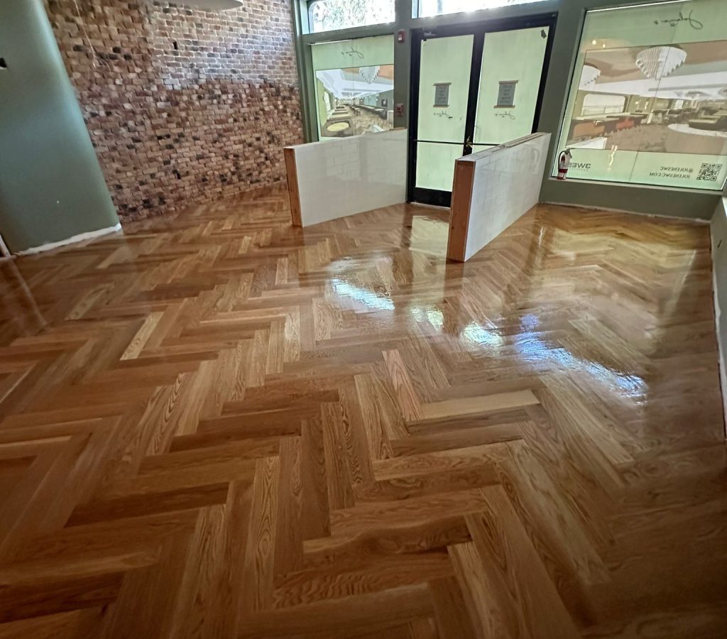 Hardwood herringbone